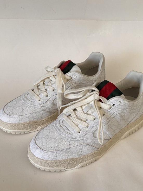 GUCCI Men\'s Re-Web White/Beige GG Canvas Sneaker Size 10.5 (US) NIB 816665 main image 5